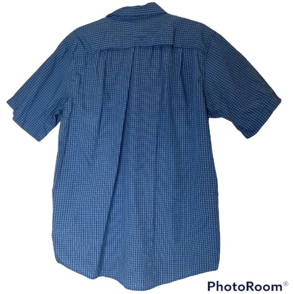 EX FFICIO BLUE COLLARED SHIRT WITH AIR VENTS SIZE MEDIUM - Picture 7 of 8